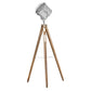 Nautical Tripod Floor Lamp Search Light Modern Chrome Head with Mesh