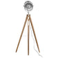 Nautical Tripod Floor Lamp Search Light Modern Chrome Head with Mesh