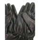 Ladies Genuine Sheepskin Leather Gloves Fleece Lined Warm Winter Womens in Black - L