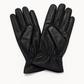Ladies Genuine Sheepskin Leather Gloves Fleece Lined Warm Winter Womens in Black - L