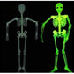 90cm Glow in The Dark Skeleton Halloween Plastic Hanging Scary Spooky Decoration - White - One-Size