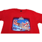 100% Cotton Adult Christmas T Shirt Xmas Top Santa Red White Party Costume - Red - L