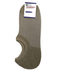 1 Pair NO SHOW BAMBOO SOCKS Non Slip Heel Grip Low Cut Invisible Footlet - Beige - 11-14