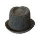 CLASSIC TRILBY HAT Fedora Felt Cap Costume Gangster in Herringbone Charcoal