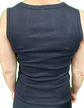 Ladies Sleeveless Singlet Top Womens Summer Basic Tank Shirt Lace Motif Front - Black - 14-16