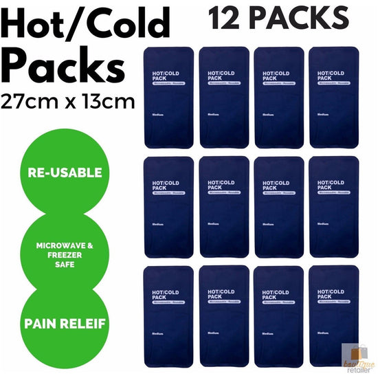 12x HOT COLD PACK First Aid Reusable Ice Heat Gel Packs Microwave Relief BULK