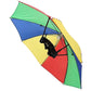 RAINBOW UMBRELLA HAT Rain Novelty Cap Costume Outdoor Camping Beach Fishing