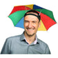 RAINBOW UMBRELLA HAT Rain Novelty Cap Costume Outdoor Camping Beach Fishing