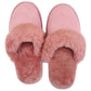 100% Sheepskin Moccasin Slippers Winter Genuine Scuffs Slip On Mens Womens - Pink (with fur) - 8
