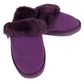 Sheepskin Wool Womens Slippers Scuffs Slip On Winter Ugg Slippers in Purple - 7