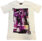 100% Cotton T-Shirt with Print Design Slim Fit Basic Tee Top in White - L