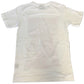 100% Cotton T-Shirt with Print Design Slim Fit Basic Tee Top in White - S