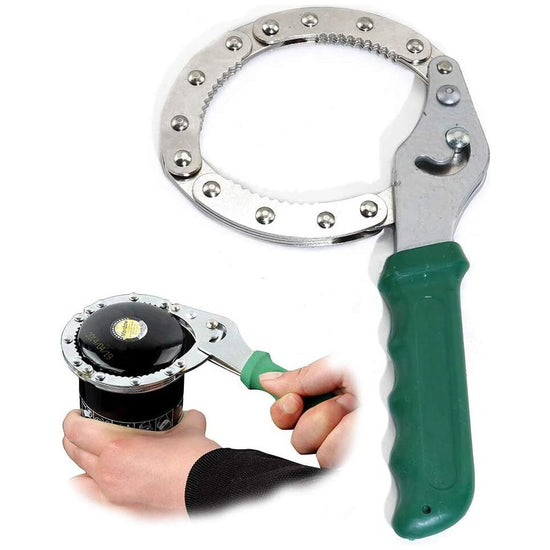 Adjustable Oil Filter Wrench Universal Handcuff Style Remover Tool Spanner Non-Slip