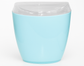 Oval Swing Top Waste Rubbish Bin Acrylic Lightweight Compact Bathroom Office in Blue