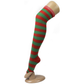 Christmas Over The Knee Socks Red Green Xmas Candy Cane Striped Socks Elf