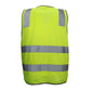 Hi Vis Safety Vest Reflective Tape Zip Up Workwear Pocket High Visibility in Yellow - M