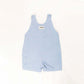 Ponchik Babies + Kids - Cotton Dungaree Overalls - Capri Blue - 3-6 months