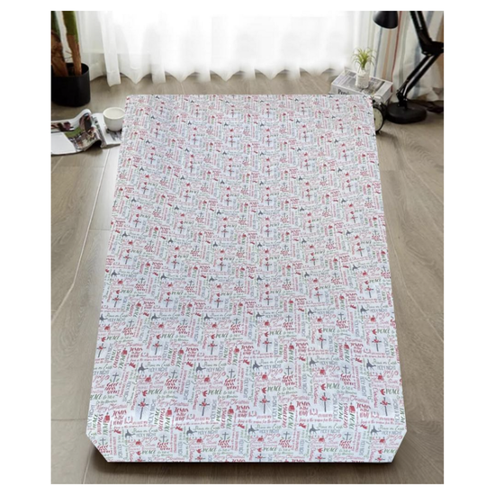 Queen Luxury 100% Cotton Flannelette Fitted Bed Sheet Xmas Flannel - Christmas