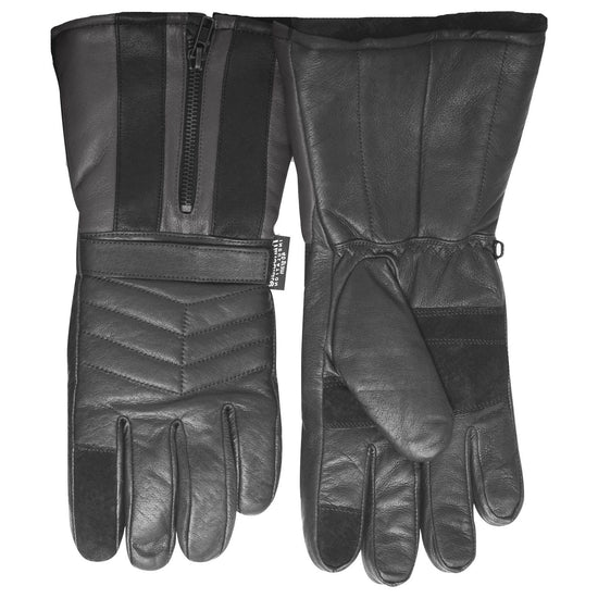 3M Winter Motorbike Bike Waterproof Gloves Leather Motor Bicycle Motorcycle - Black - L