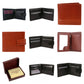 DENTS WALLET Genuine Italian LEATHER Mens Credit Card Holder Bifold GIFT BOX -