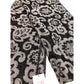 DENTS Large Pashmina Style Scarf w Floral Design Wool Blend Warm Winter  - Black