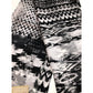 DENTS Monotone Aztec Print Scarf Ladies Womens MADE IN ITALY Unlined Fine - Black