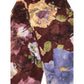 DENTS Bright Floral Printed Scarf Unlined Ladies Womens MADE IN ITALY New - Claret