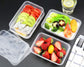 500pcs 350ml Reusable Food Containers Plastic Meal Prep Storage w/Lids - BPA Free (145*100*40mm)