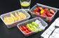 500pcs 350ml Reusable Food Containers Plastic Meal Prep Storage w/Lids - BPA Free (145*100*40mm)