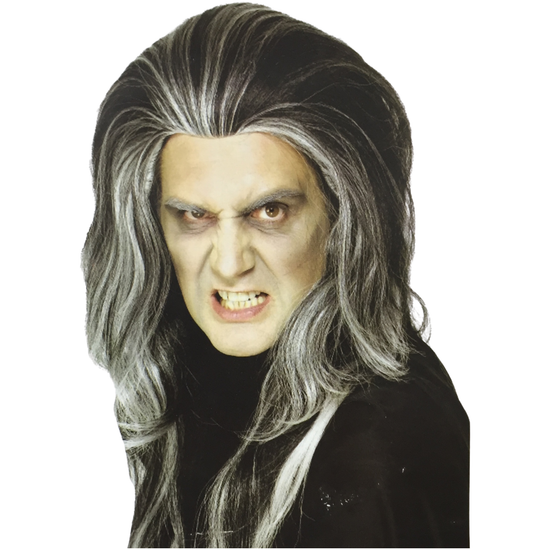 Gothic VAMPIRE WIG Halloween Costume Fancy Dress Long Hair Party Mens Scary