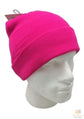 PLAIN FLURO BEANIE Hi Vis Unisex Winter Warm Hat Ski Party Costume Cap Knit - Fluro Pink