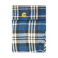 Mens Flannelette Long Sleeve Shirt 100% Cotton Check - Full Placket - Spanish Blue - L