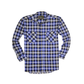 Mens 100% Cotton Flannelette Shirt Long Sleeve Check Authentic Flannel - Denim - 9XL