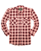 Mens 100% Cotton Flannelette Shirt Long Sleeve Check Authentic Flannel - Red/Navy - 4XL