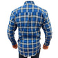 Mens Flannelette Long Sleeve Pullover Shirt 100% Cotton Flannel - Half Placket - Navy - 4XL