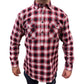 Mens Flannelette Long Sleeve Pullover Shirt 100% Cotton Flannel - Half Placket - Red/Black - 8XL