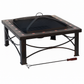 30" Square Slate Tile Fire Pit Outdoor Patio Heater Fireplace
