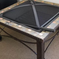 30" Square Slate Tile Fire Pit Outdoor Patio Heater Fireplace