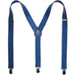 GLITTER SPARKLE SUSPENDERS Braces Clipon Elastic Y-Back Slim Adjustable  - Blue (Glitter)