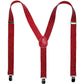 GLITTER SPARKLE SUSPENDERS Braces Clipon Elastic Y-Back Slim Adjustable  - Red (Glitter)