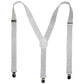 GLITTER SPARKLE SUSPENDERS Braces Clipon Elastic Y-Back Slim Adjustable  - White (Glitter)