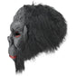 Gorilla Mask Monkey Costume Halloween Animal Ape Chimp with Hair Accessory Latex