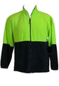 HI VIS POLAR FLEECE Jumper Full Zip Safety Workwear Fleecy Jacket Unisex - Yellow - 4XL