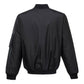 HUSKI Mens Quilted Combat Bomber Waterproof Jacket Windproof Workwear Coat - Black - 4XL