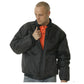 HUSKI Mens Quilted Combat Bomber Waterproof Jacket Windproof Workwear Coat - Black - 4XL