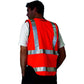 HUSKI Hi Vis Patrol Vest 3M Reflective Tape Safety Workwear High Visibility - Orange - 3XL