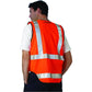 HUSKI Hi Vis Patrol Vest 3M Reflective Tape Safety Workwear High Visibility - Orange - M