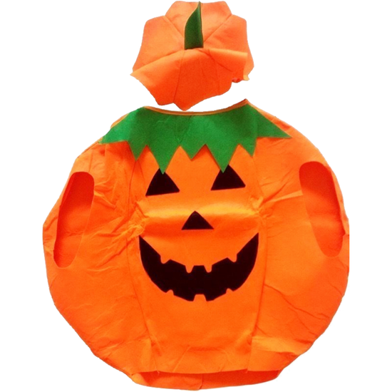 KIDS PUMPKIN COSTUME Halloween Unisex Fancy Dress Up Party Orange Vegetable