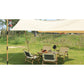 4 Chairs & 1 Table Set Bamboo Camping Folding Portable Outdoor Picnic Travel BBQ
