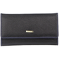 Morrissey Italian Structured Leather Flap Over Ladies Wallet - Black